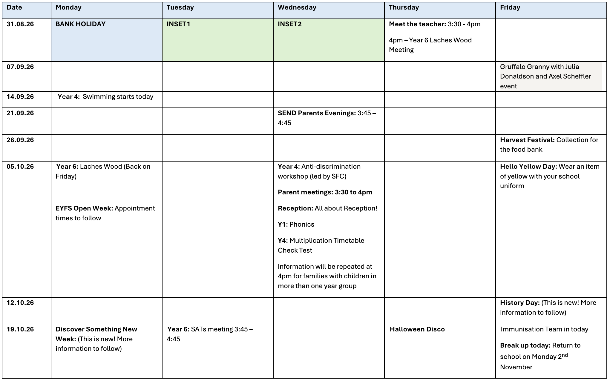Autumn Term